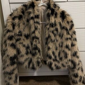 Zara Faux Fur Leopard Jacket